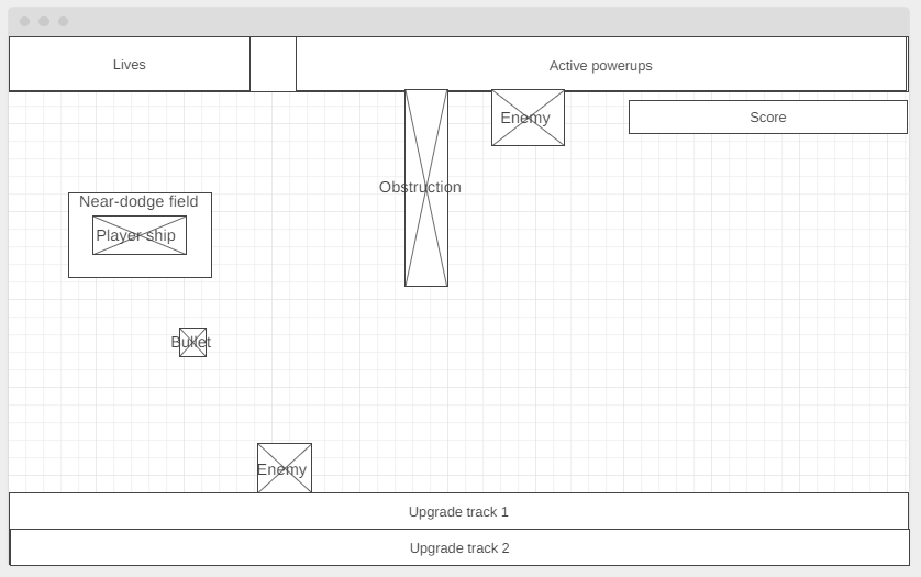 Asteroid Crash Wireframe