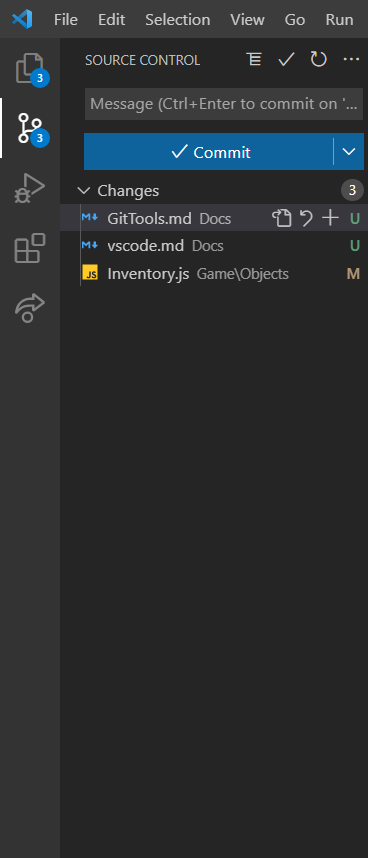 Commit in VSCode